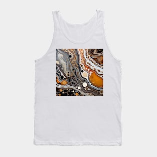 Caramel Swirls in Abstract Monochrome Tank Top